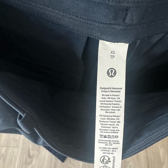 Lululemon XS Short Luxtreme Deep Blue Wide-Leg Trousers - Picture 4 of 16